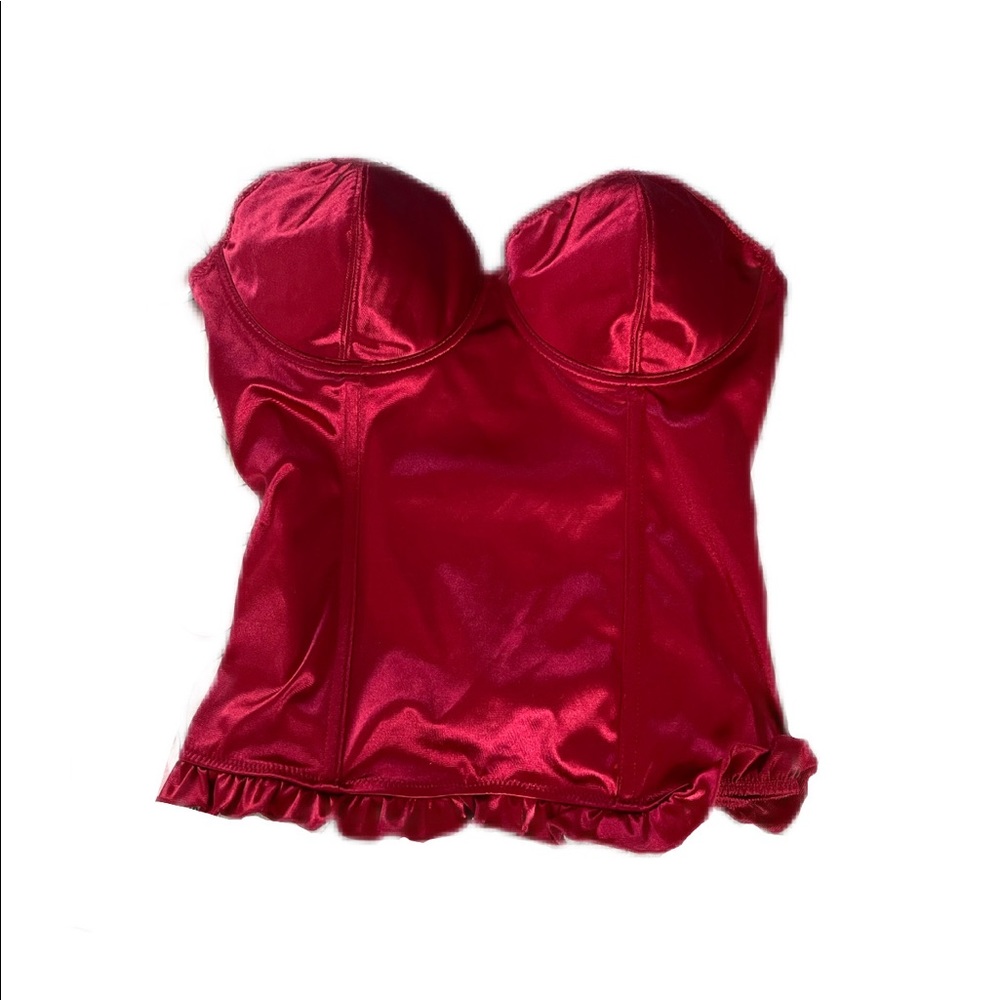 sexy red corset bustier top